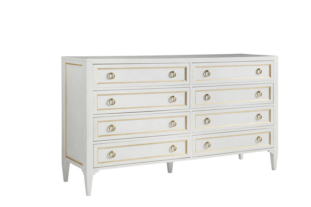 White and Gold Dresser