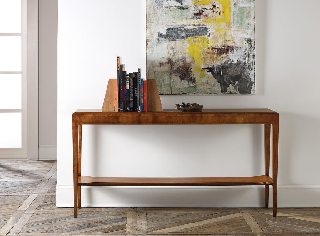 Burl Wood Console Table