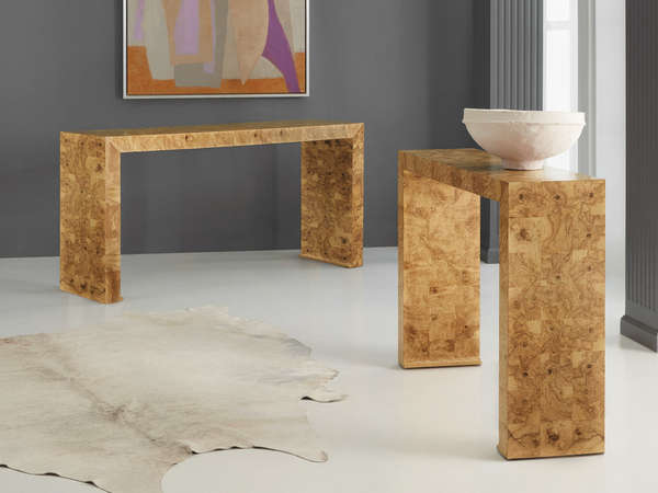 Large Slab Console-Olive Ash Burl