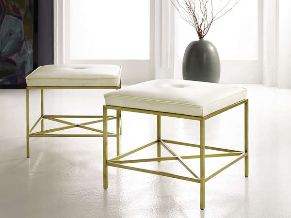 Leather & Brass Stool