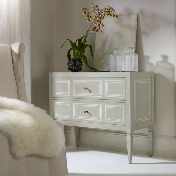 Milan Commode-Grey Paint With Ivory Accent