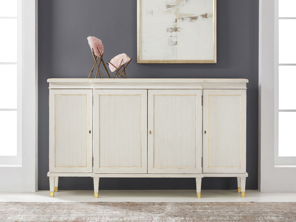 Preview image for Swedish Reeded Breakfront Cabinet