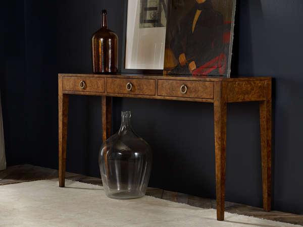 Three Drawer Console -Burl