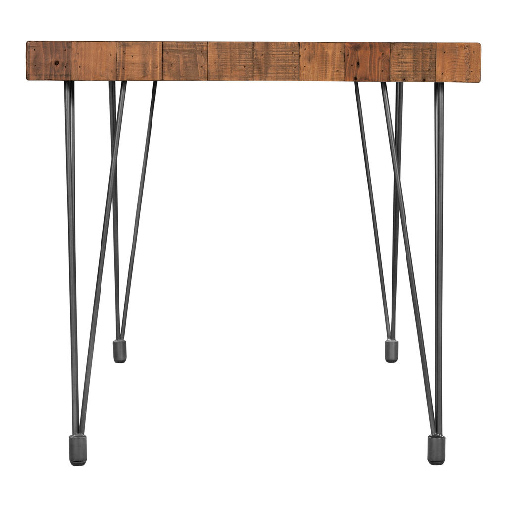 Recycled Pine Wood Dining Table With Iron Legs (29.50"H x 59"W x 31.50"D)