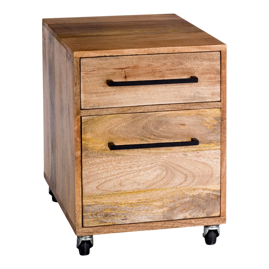 Preview image for Contemporary Solid Wood Mobile Pedestal (21"H x 20"W x 15"D)