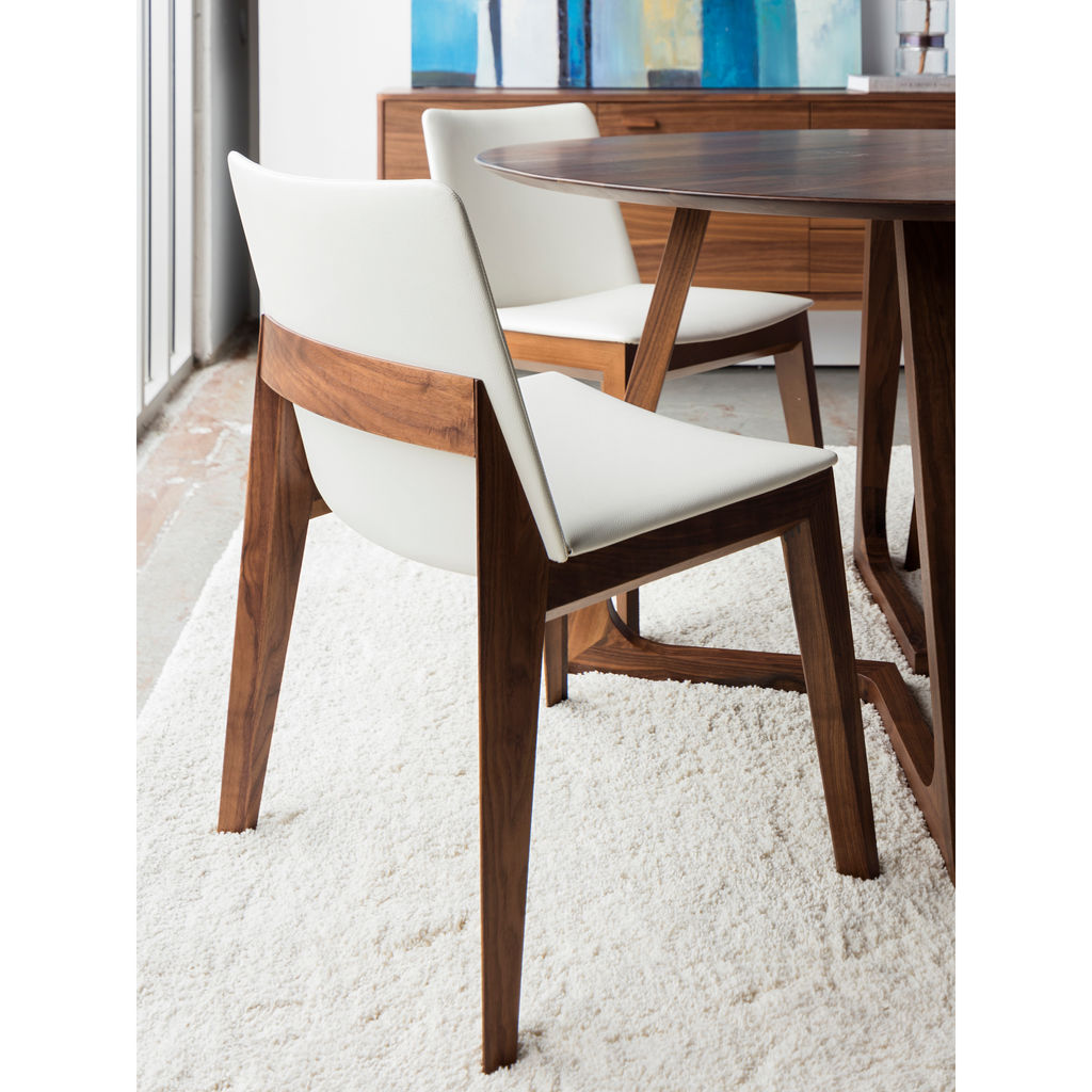 Deco Dining Chair White Pvc (Set of 2)