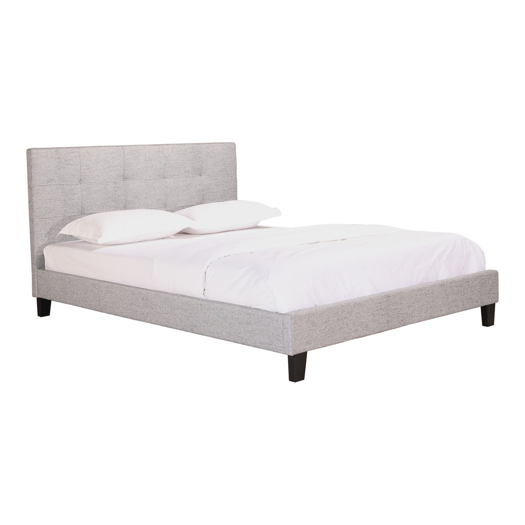 Preview image for Eliza King Bed Light Grey Fabric