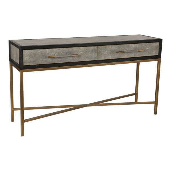 Mako Console Table  Faux Shagreen