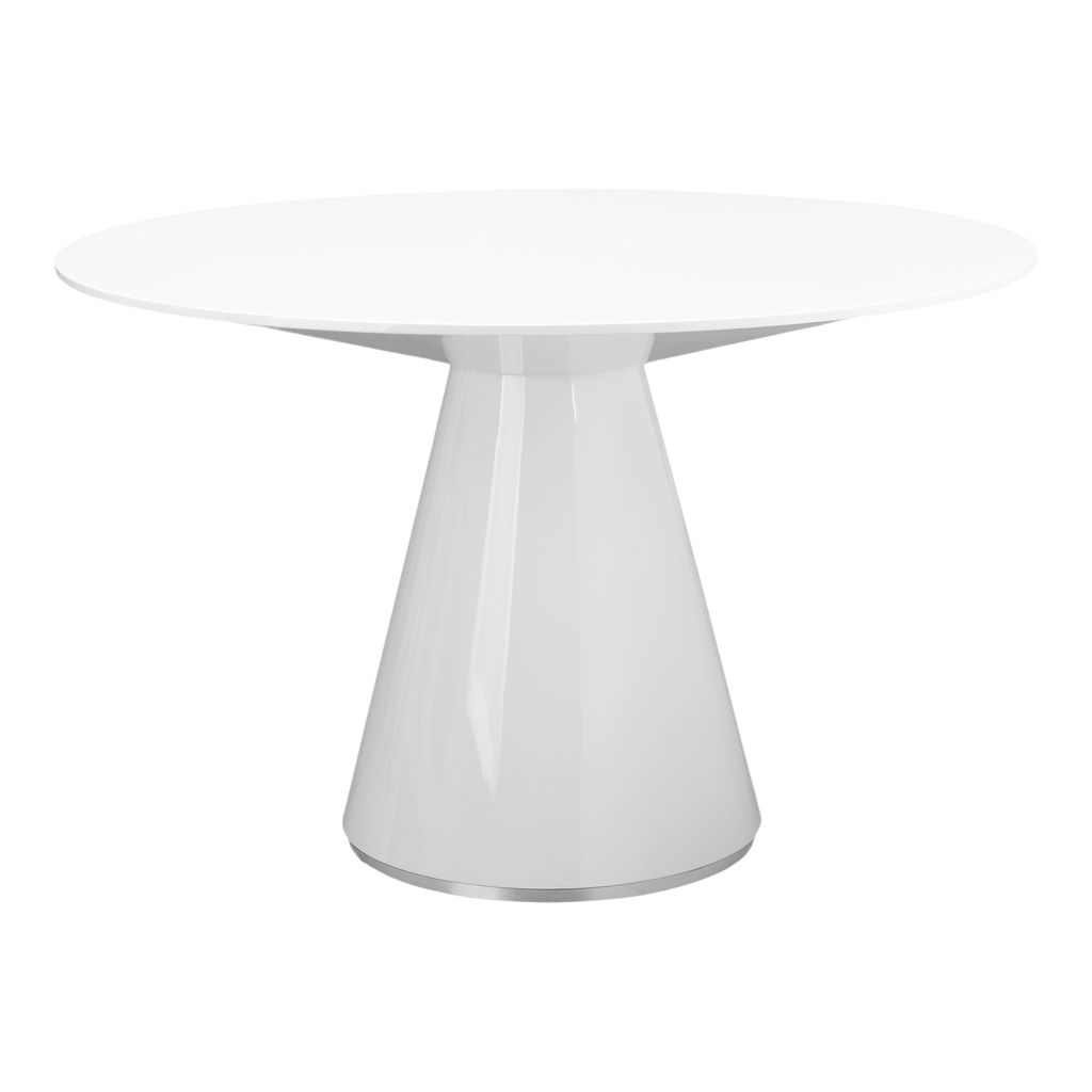 Preview image for Geneva White Lacquer Dining Table, 47"
