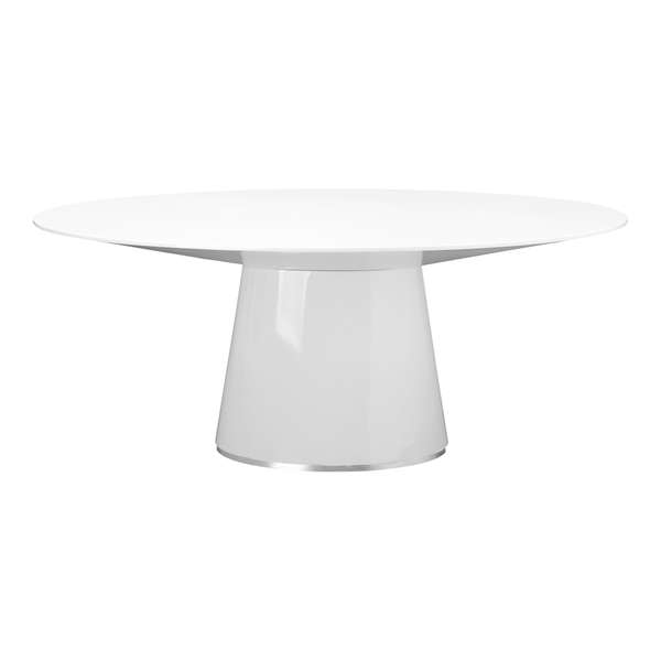 Otago Oval Dining Table White