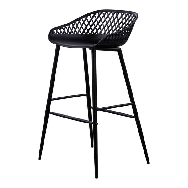 Piazza Outdoor Barstool Black (Set of 2)