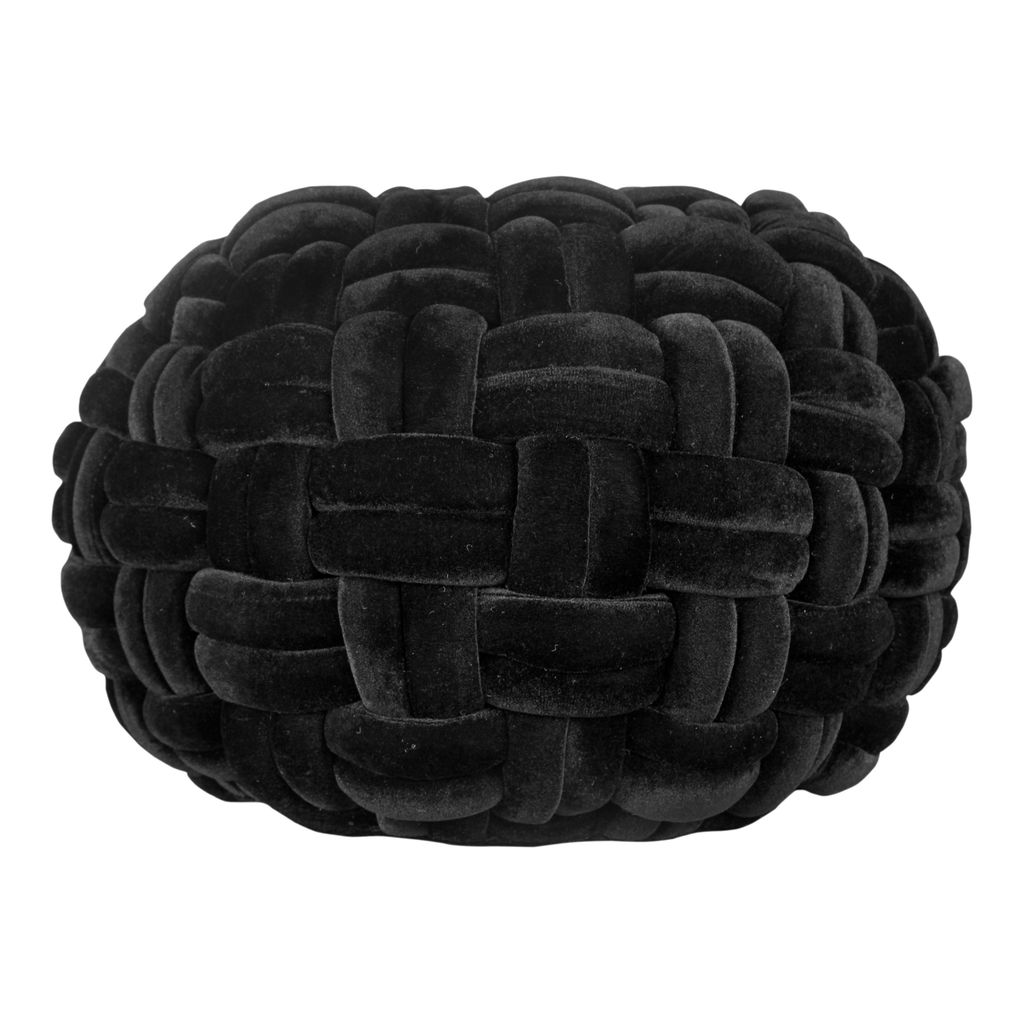 Preview image for Pj Velvet Pouf Black