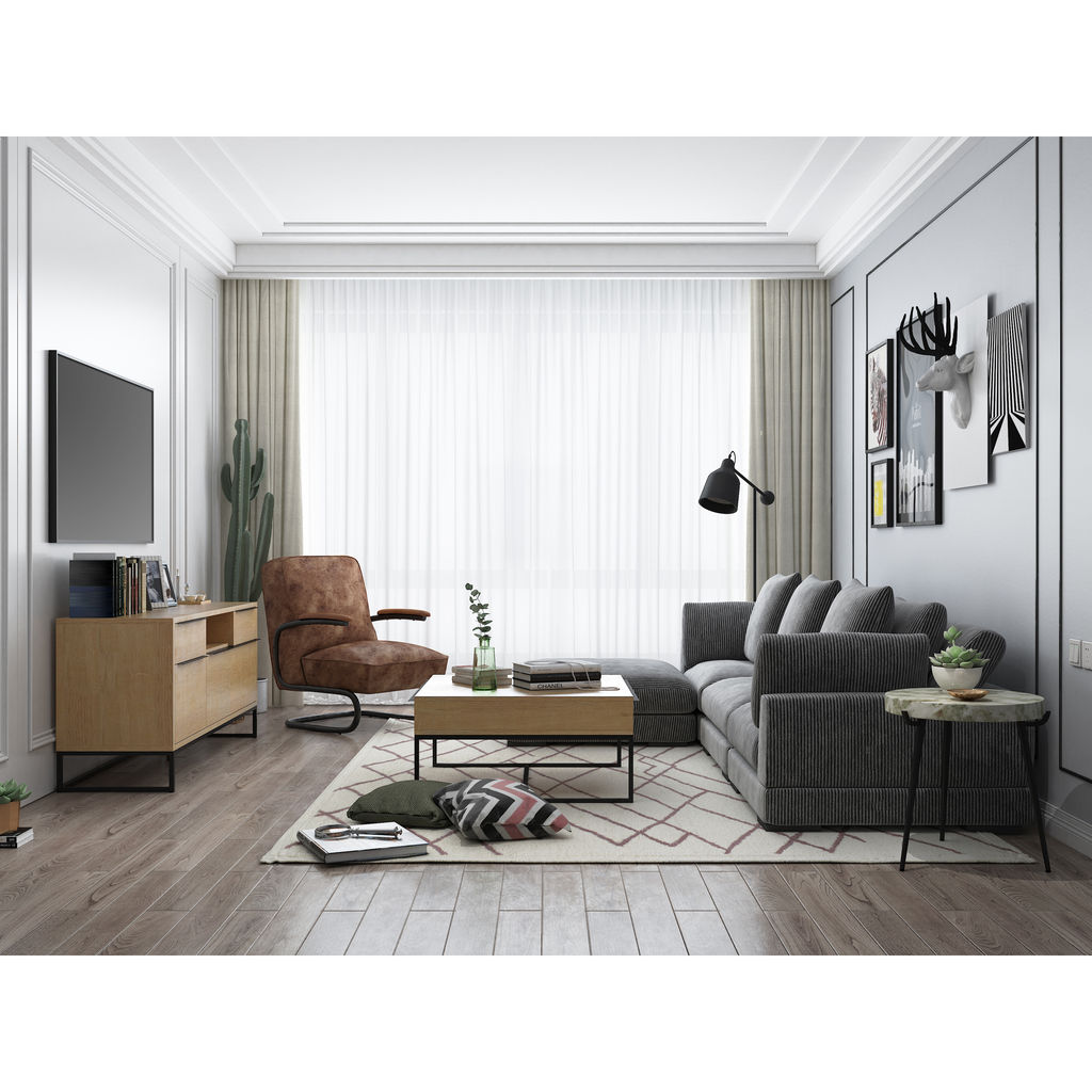 Tumble Ottoman Charcoal