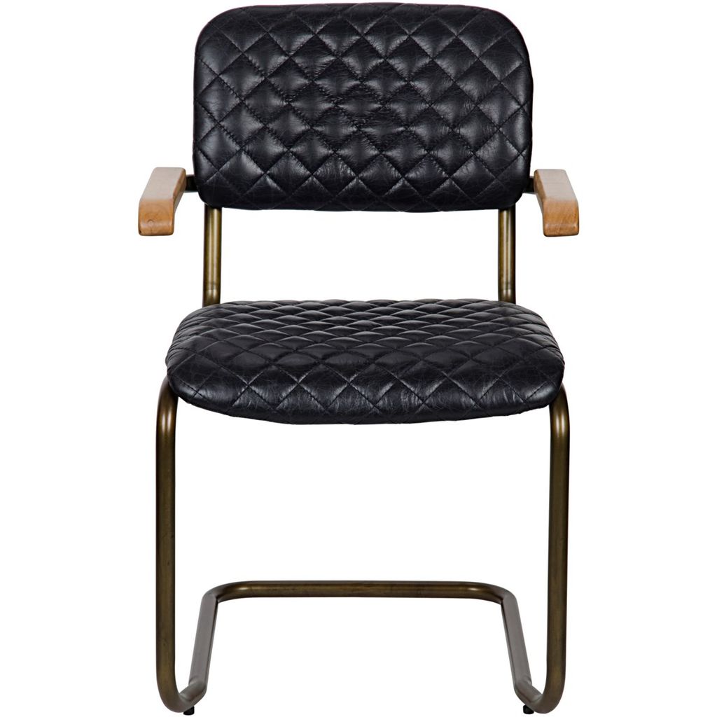 0045 Arm Chair, Vintage Black Leather