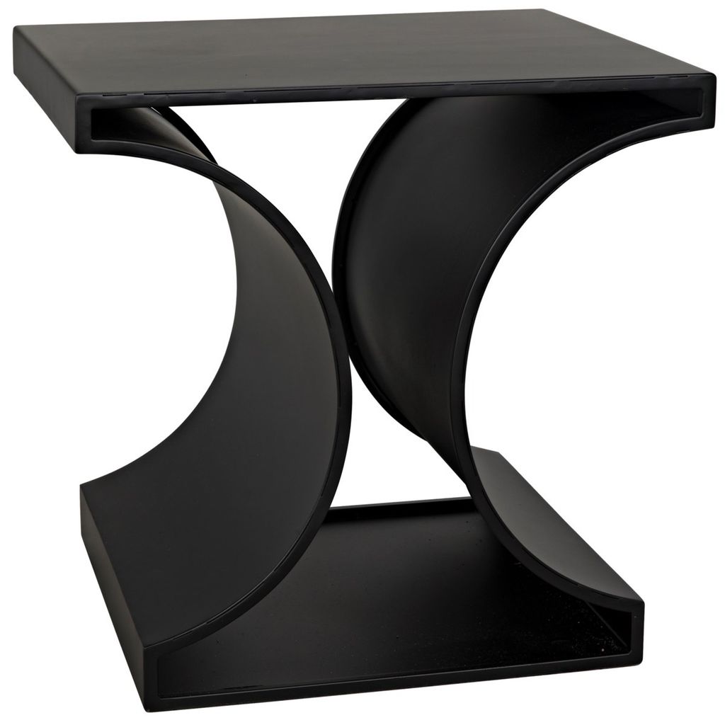 Alec Side Table, Black Metal