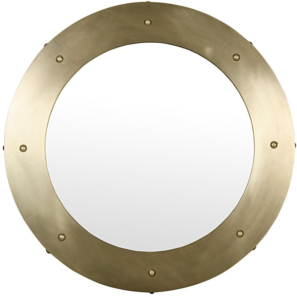 Preview image for Clay Mirror, Large, Antique Brass