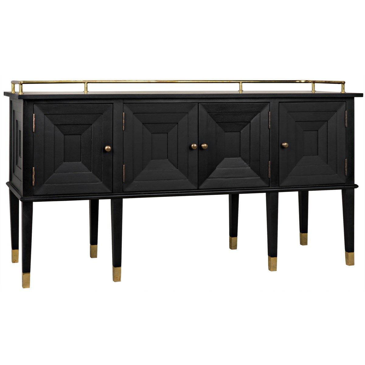 Conveni Sideboard With Brass Detail, Charcoal