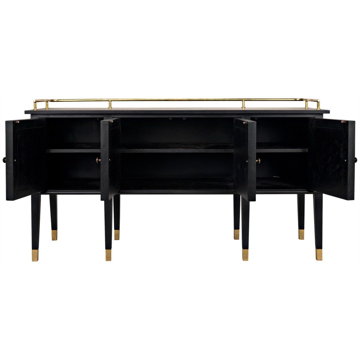 Conveni Sideboard With Brass Detail, Charcoal