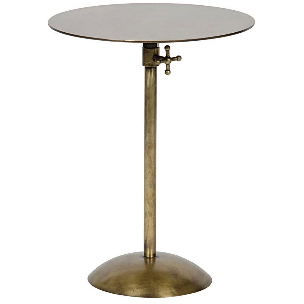 Felix Side Table, Antique Brass