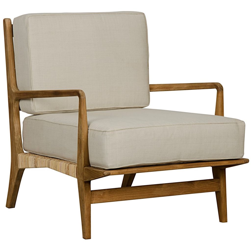 Teak And Rattan Exposed Frame Armchair (Order 2)