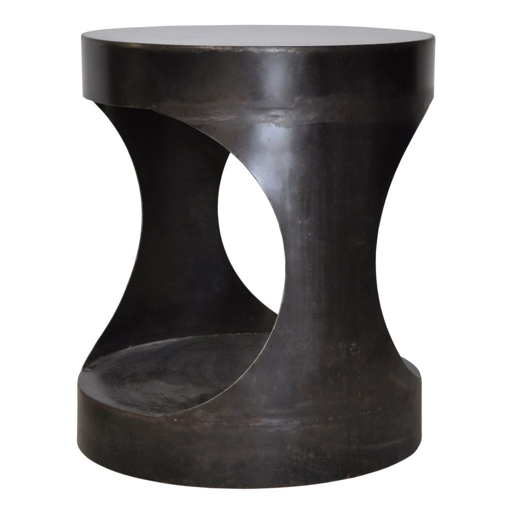 Preview image for Qs Eclipse Round Side Table, Black Metal