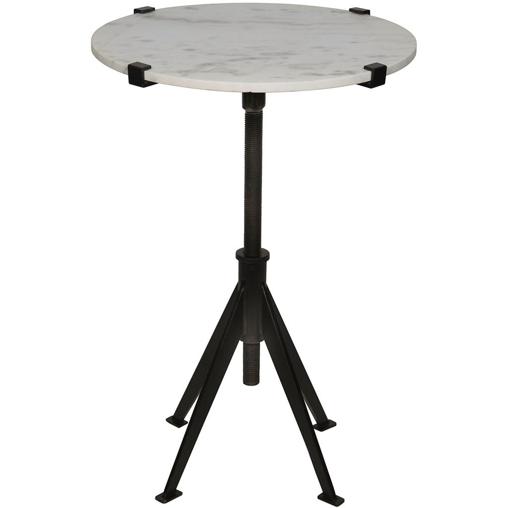 Preview image for Qs Edith Adjustable Side Table, Black Metal, Small