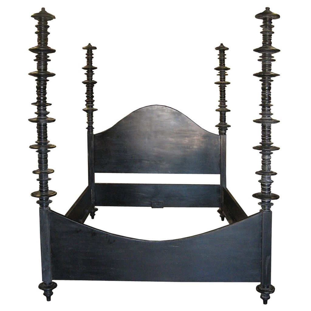 Qs Ferret Bed, Eastern King, Hand Rubbed Black