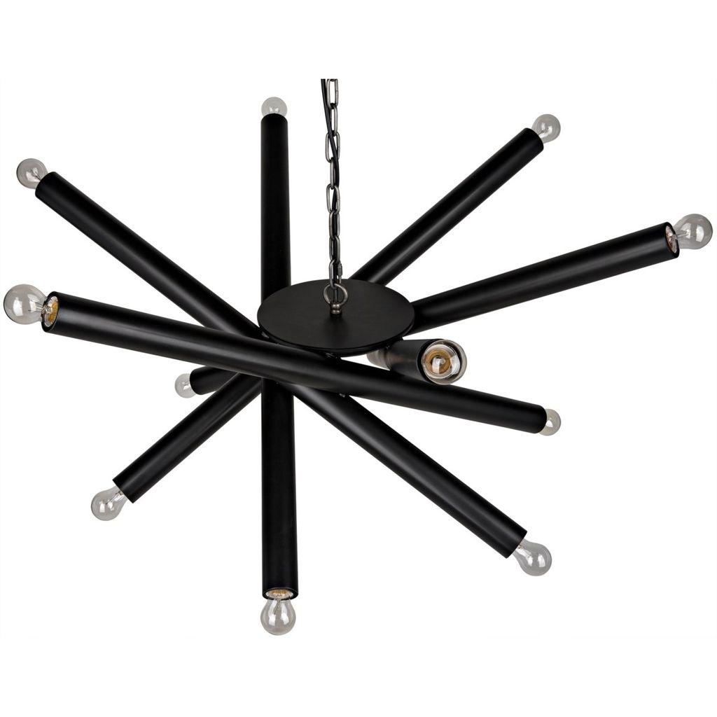 Qs Lex Chandelier, Black Metal