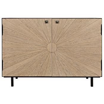 Ray Sideboard With Metal Box, Bleached Walnut