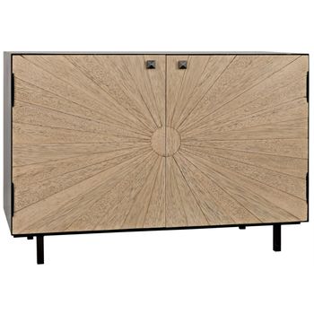 Ray Sideboard With Metal Box, Bleached Walnut