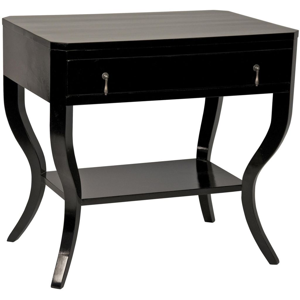 Weldon Side Table, Distressed Black