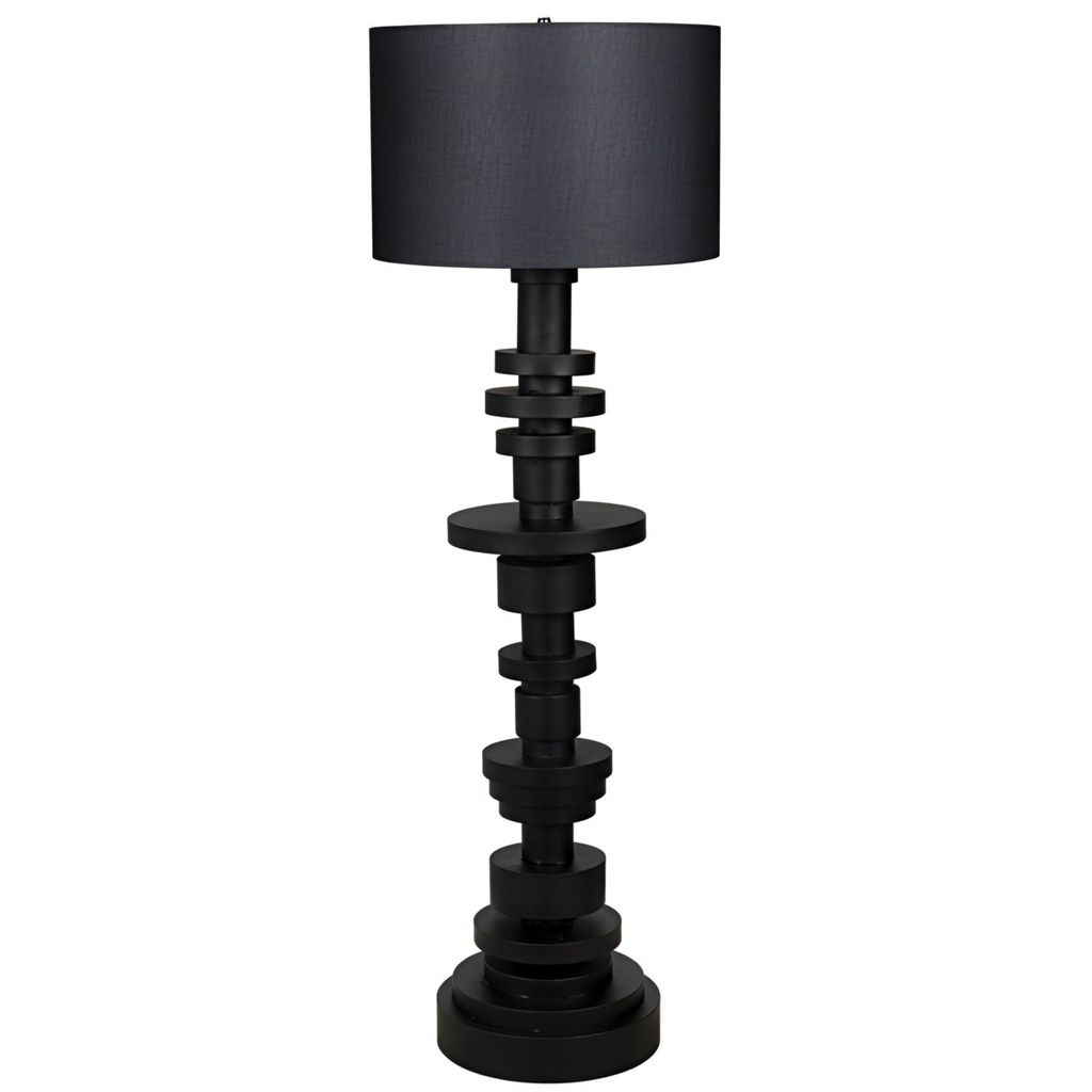 Preview image for Wilton Floor Lamp With Shade, Black Metal