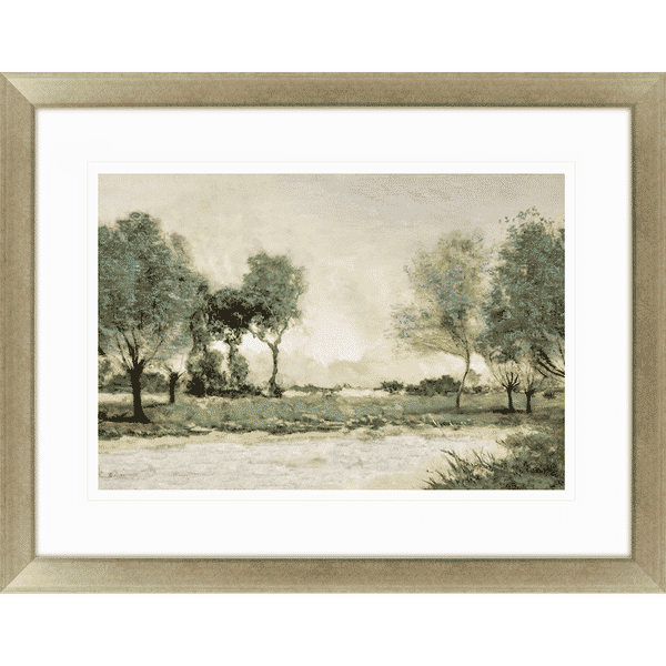 By The Pond I Green Framed Wall Art