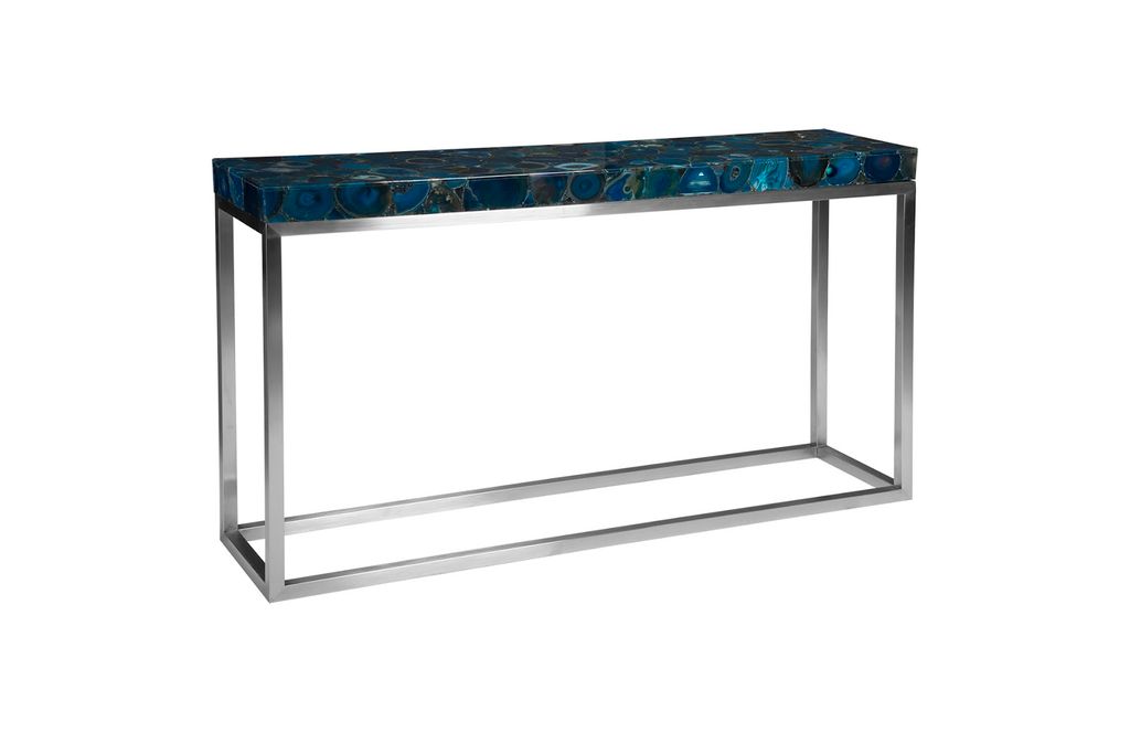 Preview image for Agate Console Table, Stainless Steel Base