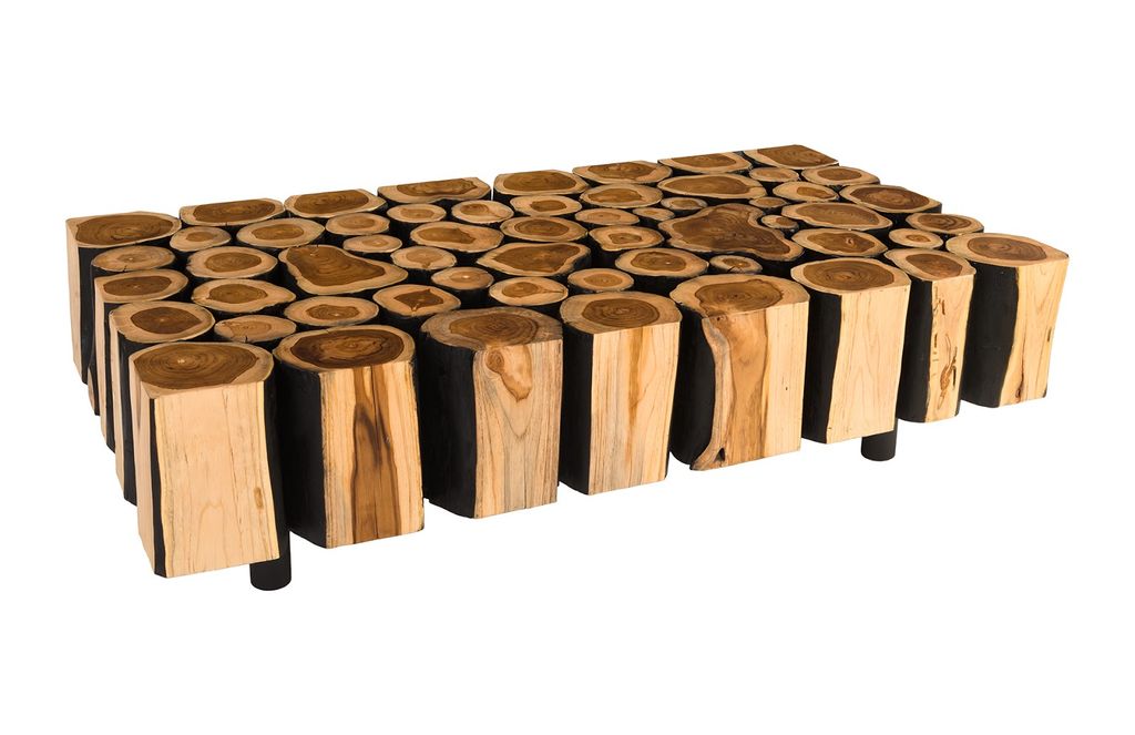 Boscage Coffee Table On Black Metal Legs, Rectangular