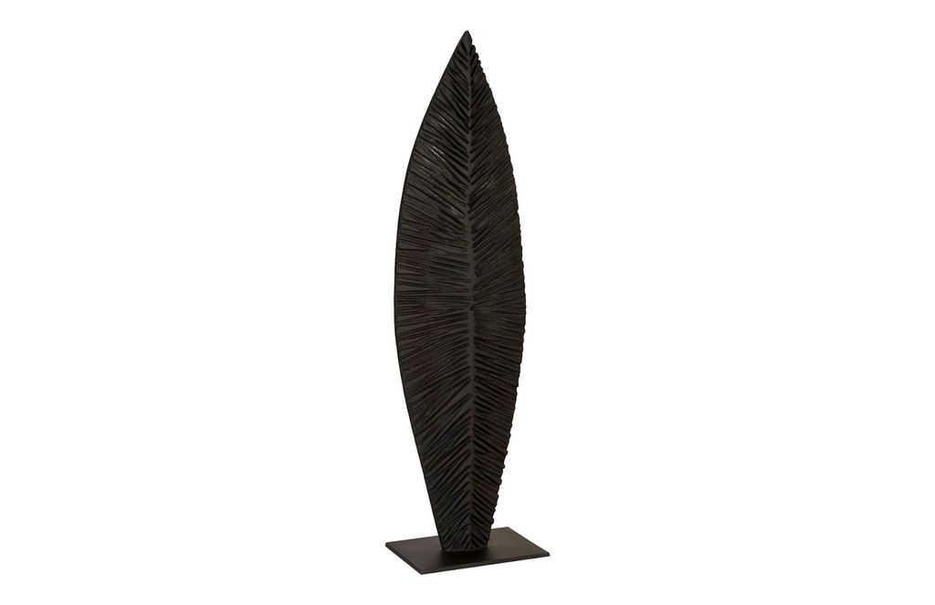Preview image for Carved Leaf On Stand, Burnt, Medium