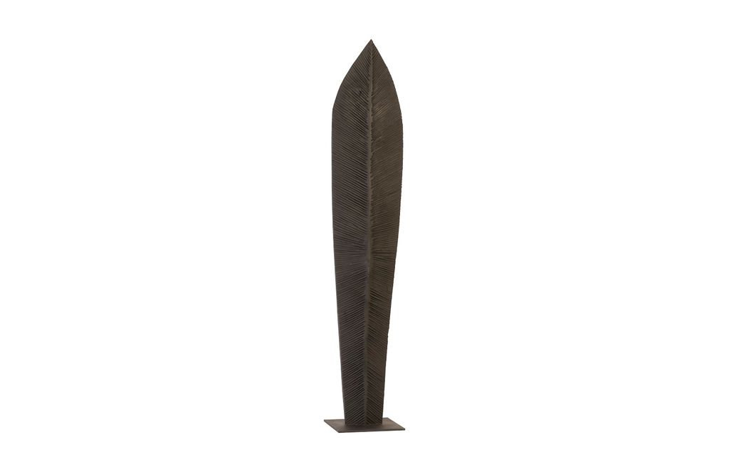 Preview image for Carved Leaf On Stand, Burnt, Xl