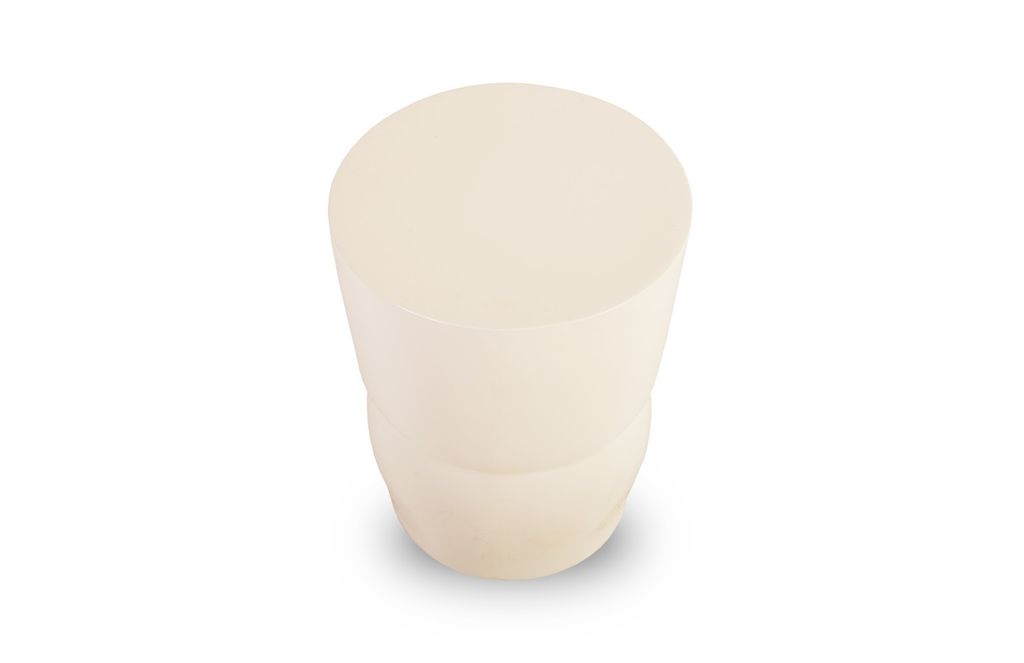 Carved Stool, Gel Coat White