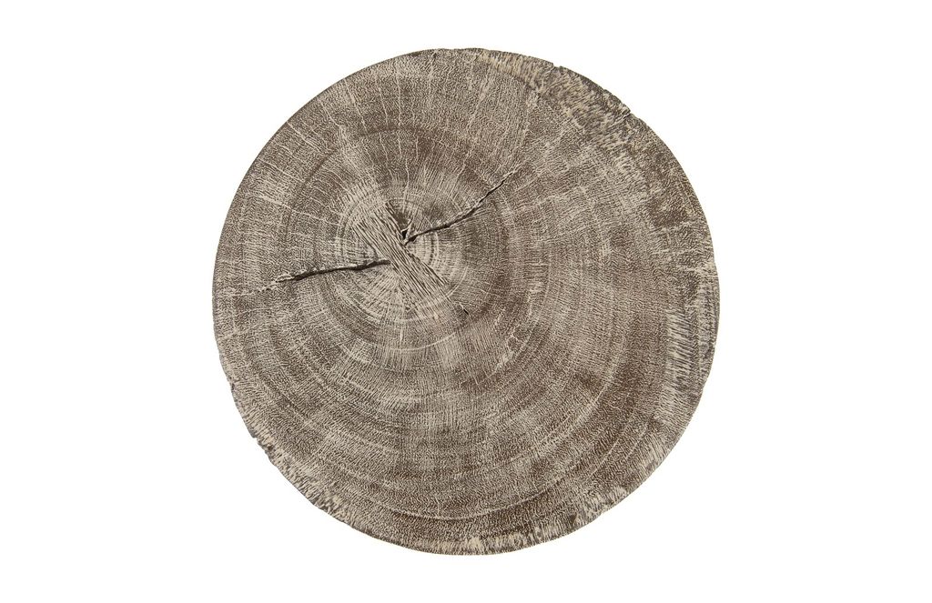 Lester Wood Stool,  Gray Stone