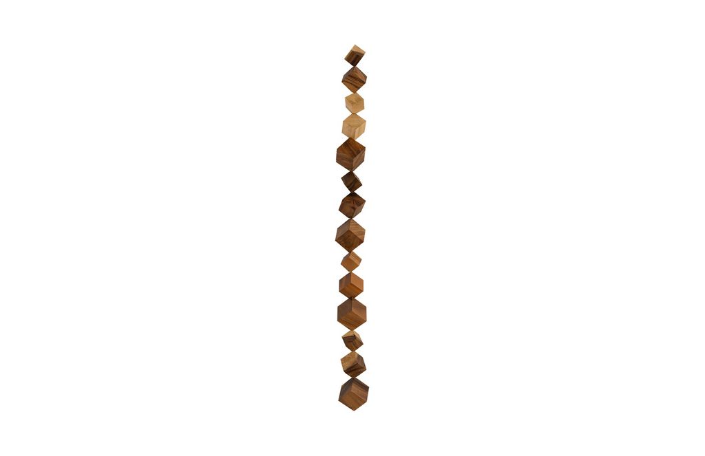 Cubes Wall Art, Chamcha Wood, Natural