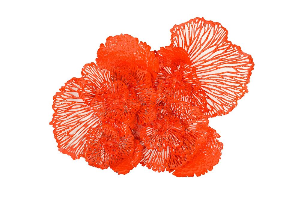 Preview image for Flower Wall Art, Large, Coral, Metal