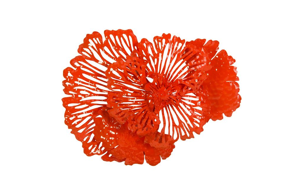 Preview image for Flower Wall Art, Small, Coral, Metal