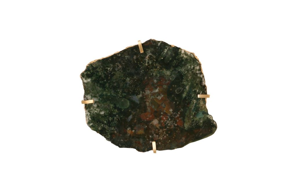 Preview image for Gem Wall Tile In Brass Setting, Glacier Charcoal