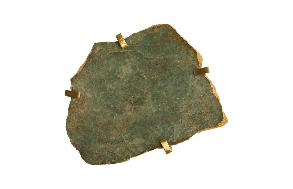 Preview image for Gem Wall Tile In Brass Setting, Green Emerald