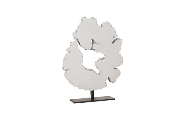 Lava Slice Sculpture On Stand, Resin, Stainless Steel