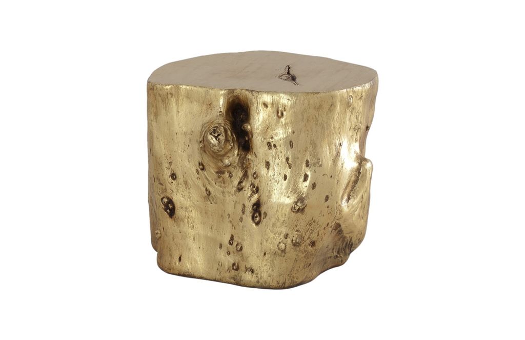 Preview image for Log Stool, Gold Leaf, Large