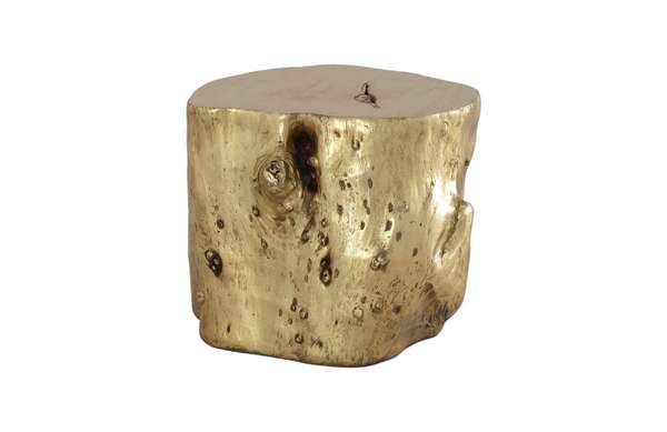 Log Stool, Gold Leaf, Large