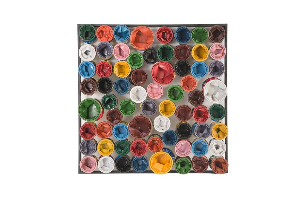 Paint Can Wall Art, Square, Assorted Colors, Large