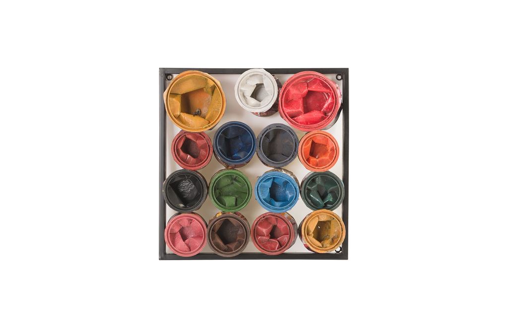 Paint Can Wall Art, Square, Assorted Colors, Small