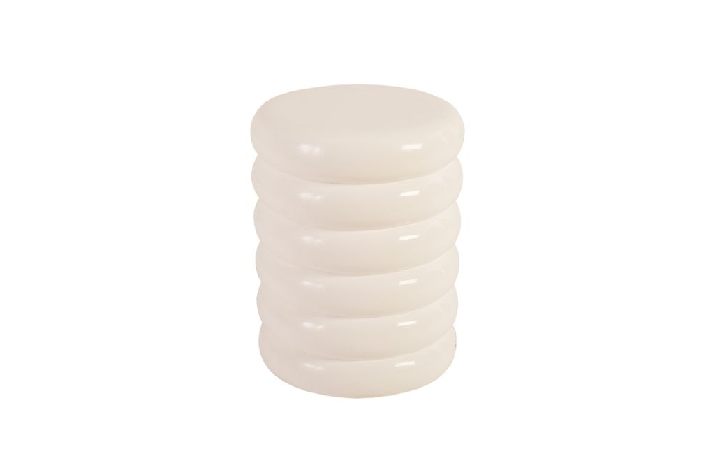 Preview image for Ribbed Stool, Gel Coat White